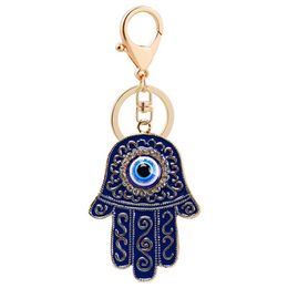 Creative Blue Eyes Keychain Purse Charms Crystal Rhinestone Key Chain Ring Fashion Holder Car Keyrings252W