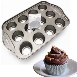 Removable Stainless Steel Baking Mould Mini Muffin Cupcake Cake Tray Bakeware Pan Kitchen Pastry Accessories 240226