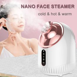 SPA Face Steamer Nano Mist Sprayer Cold Nebulizer Sauna Humidifier For Pores Cleansing Moisturising 240226