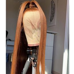 Light Golden Brown Silky Straight 360 Lace Human Hair Wigs with Baby Hair 180Density Glueless Full Lace Wigs for Black Women9265947