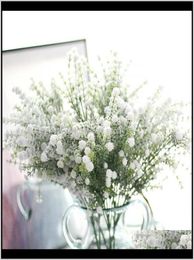 Decorative Flowers Wreaths Festive Supplies Garden Drop Delivery 2021 Artificial Babys Breath Foam Plastic Flower Gypsophila With 4869408