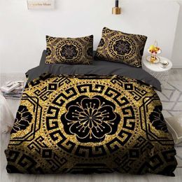 3D Black Design Custom Comforter Case Duvet Quilt Cover Bedding Set Pillow case shams King Queen Double Single Size Home Textile T228w