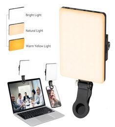 Selfie Lights LED Mobile Phone Computer Fill in Adjustable Portable Lamp Rechargeable Clip Fill Video For Live Meeting 2302104494169