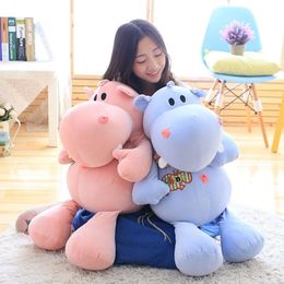 25cm Stuffed soft Hippos plush toys Cartoon Hippopotamus dolls sofa pillow animal cushions Luxury filling Birthday gift for kids T210a