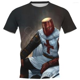 Men's T Shirts HX Knights Templar T-shirts 12 Style Men Clothing Women Short Sleeve Casual Streetwear Customised Products