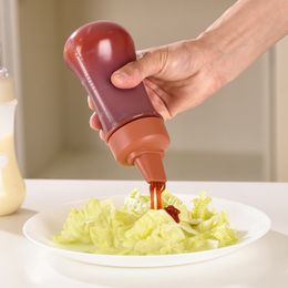 350ml 5-hole Scale Squeeze Sauce Bottle Ketchup Spice Tool Sauces Multi-purpose Food Grade Plastic Squeeze Bottles Kitchen Tools hz139