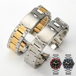 Watch Bands Solid Steel Strap For Black Bay 79230 79730 Eritage Chrono Band Arc Interface Bracelet 22mm224k