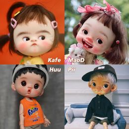 Amazing Super Cute BJD Q Baby Big Head Kinds of Expressions Pocket Funny Resin Handmade Artist Ball Jointed Dolls 240301