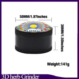 3D Metal Tobacco Smoking Herb Grinder 50mm 3 Layers Camouflage With Magentic With Scraper Smoking Philtre Accessories HH71375 02661648636