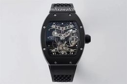 2024Eur Factory Men's Watch RM027 Tourbillon movement 40mm diameter Titanium case Honeycomb rubber strap