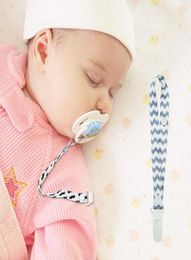 IBaby Pacifier Clip Chain Toddler Pacifier Holder Infant Braided environmentally printed polyester ribbon Pacifier Clips Baby Gift7672349