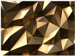 3d murals wallpaper for living room Golden low polygon abstract space 3d background wall6945007