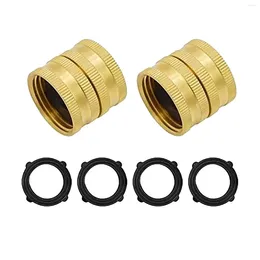 Kitchen Faucets Female To Double Faucet Fitting Water HoseTwo Way Connector Solid Brass Garden Hose