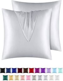 2026 inch Silk Satin Pillow Case Cooling Envelope Pillowcase Ice Silks Skinfriendly Pillowslip Pillow Cover Bedding Supplies 19 8346065