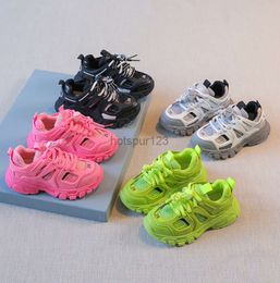 Children Casual Shoes Spring Elastic Band Pink Sneakers For Kids Boys Girls Non-slip Sport Child trainers tenis 123
