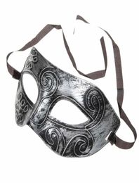 party Half Face Retro Greek Roman Warrior Halloween Silver Mask Unisex Party Venetian Masquerade Decorations Mardi Gras Masks For 3984853