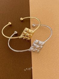 Bangle - 2pcs Gold Plated / Silver Adjustable Opening Square Copper Metal