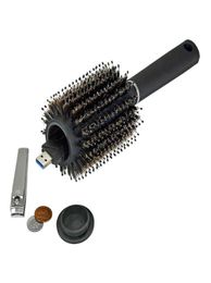 Hollow Hair Brush Comb Black Stash Safe Diversion Secret Security Hair Comb Hidden Valuables Plastic Home Security Storage Box VT07557246