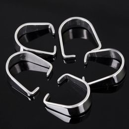 1000pcs Strong 316L Silver Stainless Steel Pendant Pinch Clip Clasp & Hooks Bail Connector DIY Jewellery finding335O