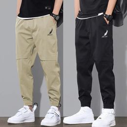 Mens Casual Elastic Waist Pencil Pants Oversize Outdoor Sports Trousers Male Spring Autumn Loose Running Workout Sweatpants 240226