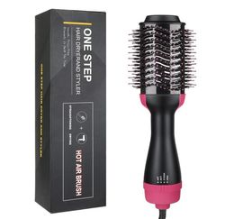 Hair Dryer Brush 3 in 1 One Step Air Brush and Volumizer Blow Straightener Curler Professional Curling Iron Hair Styler Comb1583719