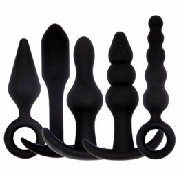 Sex toys Massagers Orissi Backyard 5piece Set of Silicone Fun Products Anal Plug Adult Massage Male Comrades97328165156657