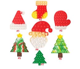 Toys Push Bubble Anxiety Anti Stress Reliever Christmas Tree Santa Hats Gloves Kawaii Stuff Autism Antistress Sensory Toy1649077