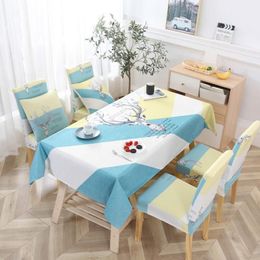 Table Cloth Home Rectangle Square Waterproof Oliproof Anti-Scald Chair Cover For El Dining Set234E