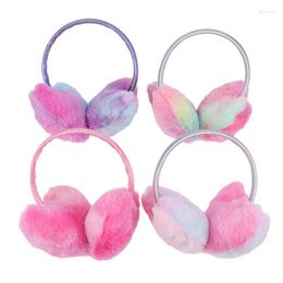 Berets Y2K Plush Heart Shaped Earmuffs Keep Warm In Winter Lolita Spice Girl Everyday Sweet Woman Ear Protection Christmas Year Gif