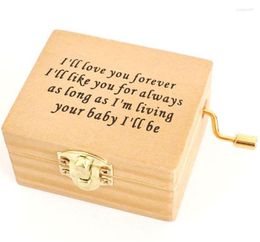 Decorative Figurines Engraved Music Box Birthday Gift For Mom Custom With I39ll Love You Forever Wooden281W4426451