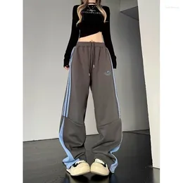 Women's Pants Deeptown Korean Fashion Stripe Cargo Sweatpants Women Casual Streetwear Hippie Wide Leg Vintage Harajuku Trousers Kpop