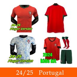 EURO CUP Portugal national football team 2023 Home Away Jersey Ronaldo B.FERNANDES B.Silva Dias Felix Player Version kids Jersey