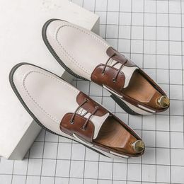 Men Classic Quality Casual Business Shoes 670 High Dress Leather Elegant Formal Wedding Lace-up Slip on Office for 59