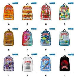 12 Styles Backwoods Backpack for Men Boys Cigar Cartoon Laptop 2 Straps Travel Bag School Shoulders Bagsa466192585