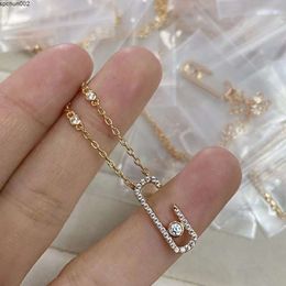 Pendant Necklaces New Designer for Women Silver Rose Gold Geometric Diamond Sliding Three Popular Luxury Necklace Jewelry Gift Hhvy