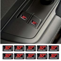 Car Sticker 10Pcs ST RACING MOTOR SPORT GO FURTHER Car Stickers for FORD FOCUS 2 Focus 3 Mondeo Fiesta Kuga MK2 MK3 MK43908084