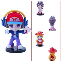 sevimli manga figürin manga 6pcs anime manga figür model figür hayvan antik karakter zhuge liang figürin manga anime pop figür bebek dekorasyon oyuncak manga anime