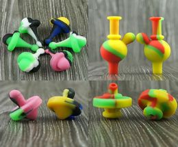 DHL Silicone UFO Carb Cap Colored Bubble 34 25 22mm Silicone Dome 4 Styles To Choose For Quartz Banger Nails Dab Rig8634378