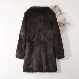 2024 New Winter Haining Rabbit With Real Fox Collar For Women's And Fur Integrated Coat 602344