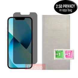 Privacy Tempered Glass Screen Protector for iPhone 14 13 12 11 pro max xr xs 8 7 6 plus 25D antispy antiglare Film in opp bag2880258