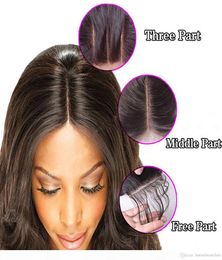 Brazilian Straight Lace Front Closure Piece 4x4 Virgin Human Hair Closure Bleached Knots Middle Part Lace Closure with Baby Hair i5050375