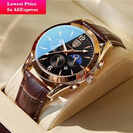 Wristwatches POEDAGAR Fashion Men's Watch Leather Top Brand Luxury Waterproof Sports Mens Wristwatch Quartz Relogio Masculino269Q