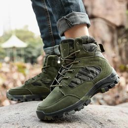 Fitness Shoes High Top Sports Tactical Military Combat Boots Men Outdoor Army Hunting Trekking Camping Sneakers Male Suede Safety Hiking