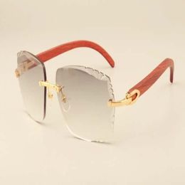 New factory direct luxury fashion sunglasses 3524014 natural wooden gold code sunglasses engraving lens private custom engraved263c