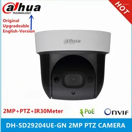 Original Dahua SD29204UE-GN 2MP POE 4X ZOOM Built-in MIC 30M Starlight WDR IVS Face Detect PTZ IP Camera Replace SD29204T-GN