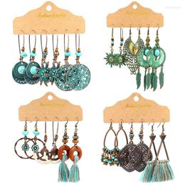 Dangle Earrings 12 Pairs Fashion Vintage Drop Set For Women Girls Bohemian Birthday/Party/Valentine Gifts