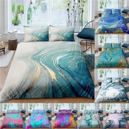 Comforters & Sets Nordic Duvet Cover 3D Marble Print Bedding Set Pillowcase No Bed Sheet Single Double Queen King 220x240 Quilt Co320L