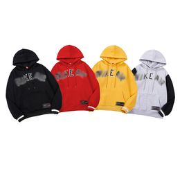 Sweatshirt red Grey black yellow Hoodies men039s top spring autumn men039s NK brand logo printed Sport tracksuits loose Stre2805878