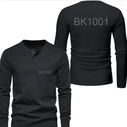 Men's T Shirts 2024 Euro Size KLT Personalised Custom Logo Loose Casual Solid Colour Spot Spring And Autumn Pullover Long-sleeved T-shirt