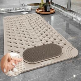 Shower Bath Mat Foot Massager With Non-Slip Suction Cups Bathroom Mat Silicone Suction Cup Massage Brush For Bathroom Use 240226